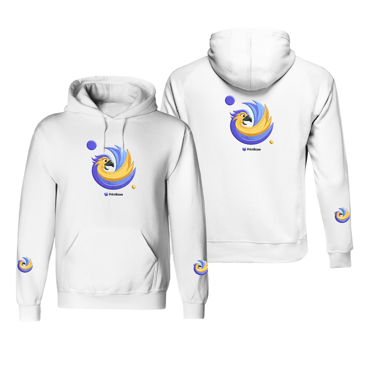 Embroidered Unisex Hoodie (Front or Back and Sleeve)